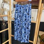 Lilly Pulitzer  Avery Crop Navy Floral Wide Leg Pull
On Pants - Sz 4 💛🎀 Photo 6