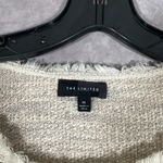 The Limited  Cream Textured Tweed Fringe Sweater Shirt | Size Medium Photo 4