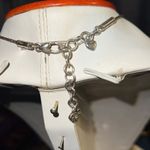 Brighton  Vintage Pendant Necklace Silver Round Adjustable Chain Scroll Retired Photo 2