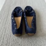 Talbots Navy Blue Suede Leather Tassel Flat Loafers Size 8 Photo 1