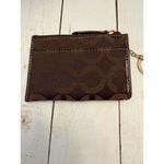 Coach  Brown Signature Canvas Mini Skinny ID Case Wallet with Keychain 4.5x3" NWT Photo 3