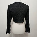 Vintage Hot Tempered 90s Black Crinkle Bolero Shrug Size 2X Photo 3