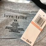 Love Tribe  Womens Top T Shirt New York Tiger 1985 Long Sleeve Gray 2X Photo 3