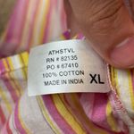 Fresh Produce  Shirt Womens Multicolor Stripe Button Up Cotton Tab Sleeve Xl Photo 10