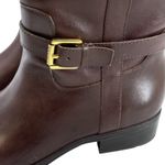 Ralph Lauren Lauren Women's Tall Riding Boots Size 6.5 B Brown Leather Monica Photo 4