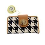 Spartina 449 NWT Stoddard Turnlock Wallet Houndstooth Black and Cream Photo 10