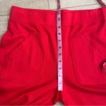 Maeve  x Anthropologie Knit Flare Pants Red Pull On Slit Viscose Size S Photo 6