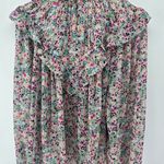 Boden UK Flounce Top in Gardenia Petal Womens 22 Floral Ruffle Pink Size undefined Photo 2