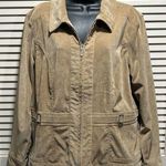 Christopher & Banks  Camel Color Soft Corduroy Long Sleeve Zip Up Jacket‎ Size XL Photo 0