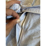 J.Crew Sack Style shorts Size 4 tie belt Blue & White Pin Stripes 1094 Photo 5