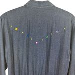 Max Z Denim Western Dress Rhinestones Studded‎ Maxi Vintage Pleated Sz 12 Blue Photo 3