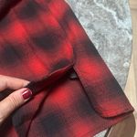 The Kooples  Red and Black Checkered Plaid Zip Shirt Jacket Women’s Sz L Photo 4