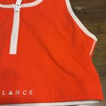 Balance Athletica  Isotope Sports Bra Crop Top Orange White Zipper Logo M Photo 1