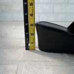 Ann Taylor Slides Women 10 Black Leather Platform Wedge Open Toe Chunky 90s Y2K Photo 11