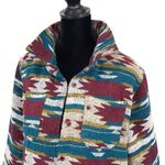 Stoic Aztec Western Print Shirt Jacket Shacket Women's Size XLarge Brown Photo 2