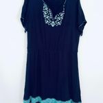Stitch Fix Brixon Ivy Navy Blue Teal Short Sleeve Dress Photo 7