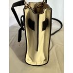 Michael Kors  Hamilton Traveler Tan Blk & White Leather Messenger Crossbody Purse Photo 14