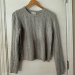 Pink Rose Grey Knitted Sweater Photo 0