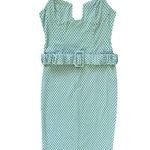 ASOS NWOT  Design Polka Dot Belted Mint Midi Dress Size 4 Bodycon Formal Wedding Photo 4