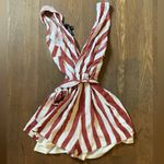 Lulus LULU’S PIER PLEASURE RED AND WHITE STRIPED ROMPER Photo 5