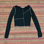 Liberty Love  PATCHWORK WHITE DETAIL LONG SLEEVE CROP Photo 0