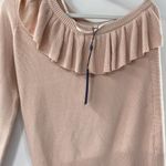 Rebecca Minkoff  Stacey Ruffle Popover Knit One-shoulder Sweater Pale Pink Md Photo 7