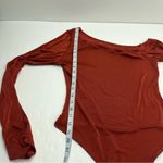 Free People Intimately  That’s Hot Bodysuit Womens SZ Large Burnt Red Long Sleeve Photo 10