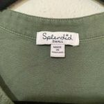 Splendid  Womens Green Sleeveless Fringe Hem Crosshatch Mini Shift Dress Size S Photo 3