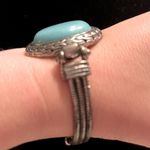 Boho Western Faux Turquoise Bracelet and Gold and Silver Tone Earrings Photo 6