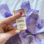 Vintage 90s Y2K Lilac Purple Floral Chemise Lace Womans Large Slip Coquette Photo 8