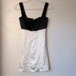 Princess Polly Miah Black & White Colorblock Satin Mini Dress 2 Photo 5