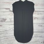 Eileen Fisher XS Black 100% Silk Button Front Tunic Shirt Dress Photo 4