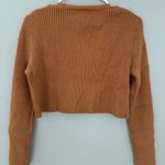 Jun & Ivy  camel colored cardigan v neck sweater cropped juniors small Photo 2