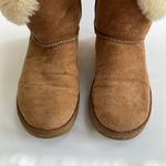 UGG  Bailey Button II Mid-Calf Sherpa Sheepskin Suede Boots in Chestnut Size 7 Photo 6