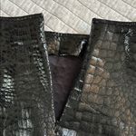 Dolls Kill Motel rocks black faux leather croc side slit high waisted sexy mini skirt XS Photo 6