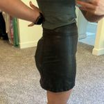 Free People Faux Leather Black Skirt Photo 6