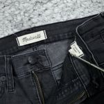 Madewell 9" Mid High Rise Skinny Jeans Ripped Distressed Size 25 Black Sea H2230 Photo 6