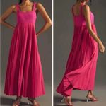 Anthropologie x Mare Mare Pleated Maxi Dress in Hot Pink Photo 8