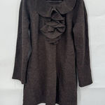 Cynthia Rowley Cynthia Rowley Wool Jacket Women Small Brown Ruffle Bohemian Academia Old Money Photo 0