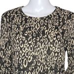 Anthropologie  Dolan Dress Womens Medium Tan Black Animal‎ Print Party Office Photo 5