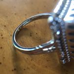 Natural White Buffalo Sterling Silver Ring Size 7 Photo 5