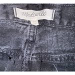 Madewell  Washed Black Denim Skirt Women's Size 27 Raw Hem Grunge Goth Basic Photo 3