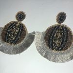 Huge Sequin Seed Bead Boho Fringe Beaded Statement Pierced Earrings Photo 3