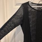 The Limited Women’s‎  Black 3/4  Vintage Blouse Top Knit Linen Blend Lace Large Photo 1