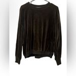 Vince  Velour Crewneck Pullover Sweatshirt in Chocolate Brown Size Medium Photo 1