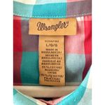 Wrangler  Plaid Sleeveless Western Rodeo Button Up Shirt Top Red Turquoise White Photo 3