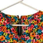 Vintage 60s Electric Yellow Pink Orange Floral Print Retro Dress large Midi Photo 2