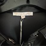 Gold Hawk Black Faux Leather Snap Front Shirt Size M Photo 7