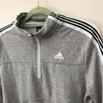 Adidas  Gray Cropped Quarter Zip Pullover Classic Photo 2