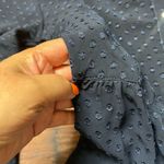 Story On Women’s Long Sleeve Sheer Button Down Blouse Navy Size Large Photo 9
